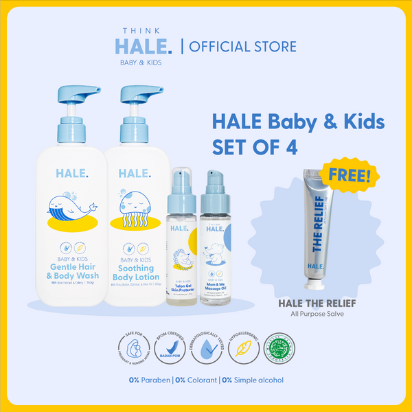 Hale Baby & Kids Paket Hair & Body Wash, Lotion, dan Bugs Repellent