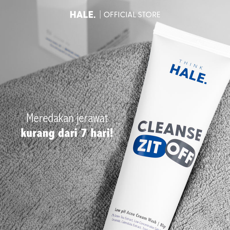 HALE Paket Skincare Anti Jerawat: Spot On, Shake Zit Off & Cleanse Zit Off
