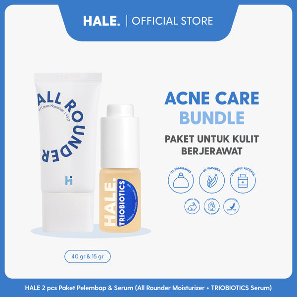 HALE 2 pcs Paket Skincare Pelembap dan Serum