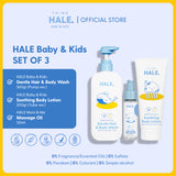 THINK HALE Baby & Kids Gentle Care Bundle – Paket Hair Body Wash Lotion & Anti Nyamuk Anak Free Lip Balm Bebas Pewangi BPOM Halal