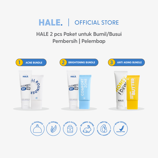 HALE 2 pcs Paket Skincare Bumil Busui | Pembersih dan Pelembap