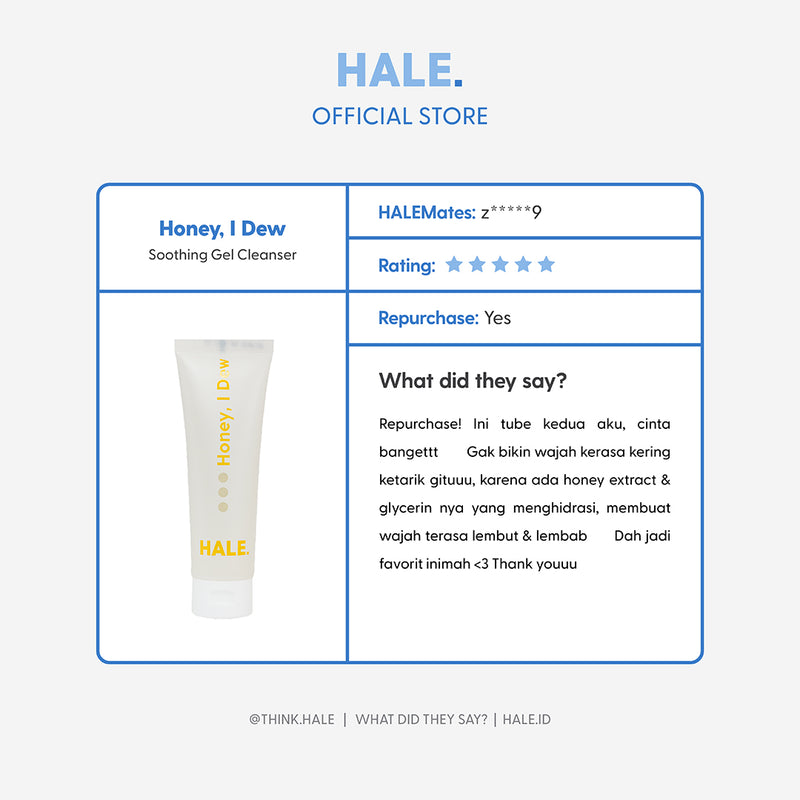 HALE. Honey, I Dew Gel Cleanser